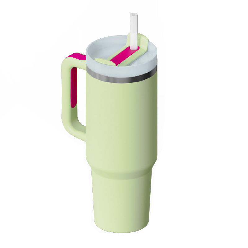 40oz Insulated Tumbler – Spill-Proof Travel Mug with Handle & Straw
