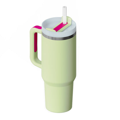 40oz Insulated Tumbler – Spill-Proof Travel Mug with Handle & Straw