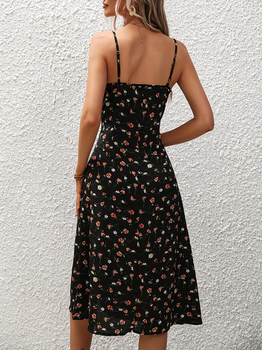 Chic Polka Dot Suspender Dress – Flowy, Feminine & Breezy