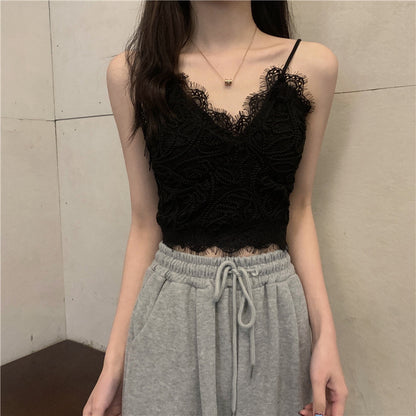 Lace Camisole Top – Slim Fit Sleeveless Wrap for Women