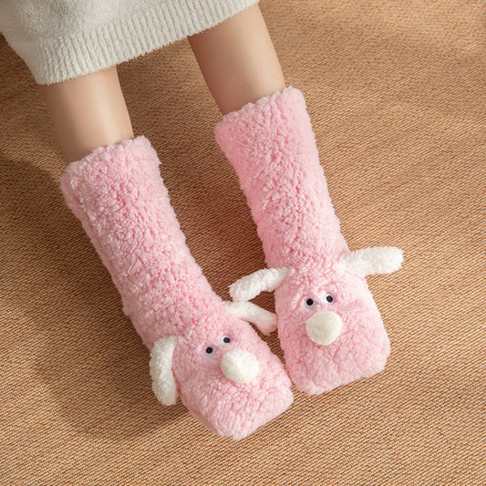 SnugglePaws™ Plush Floor Socks – Cozy Dog Design