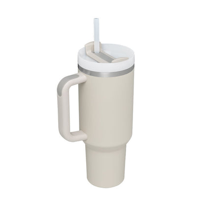 40oz Insulated Tumbler – Spill-Proof Travel Mug with Handle & Straw