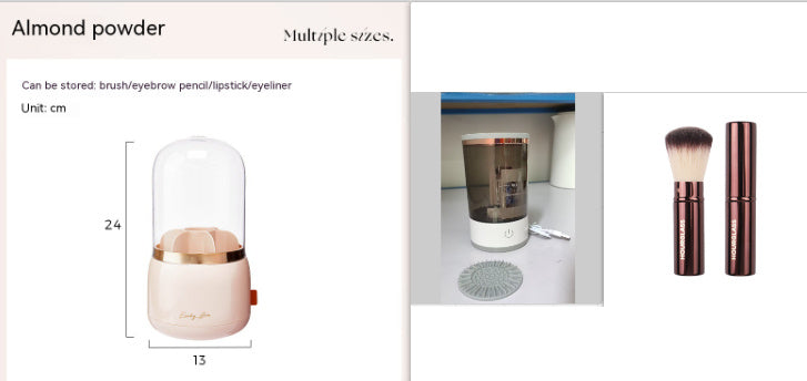 USB-Powered Makeup Brush Cleaner – Portable Electric Spinner for Eye Shadow, Blush & Cosmetic Brushes