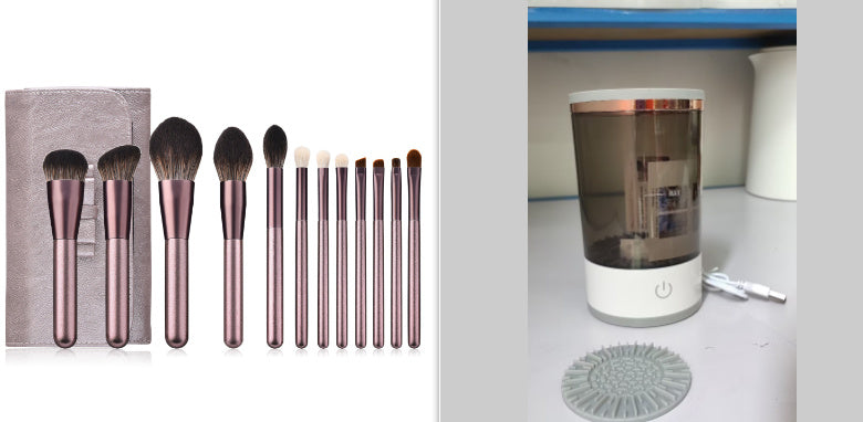 USB-Powered Makeup Brush Cleaner – Portable Electric Spinner for Eye Shadow, Blush & Cosmetic Brushes