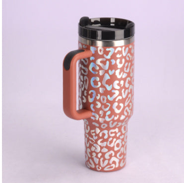 40oz Insulated Tumbler – Spill-Proof Travel Mug with Handle & Straw