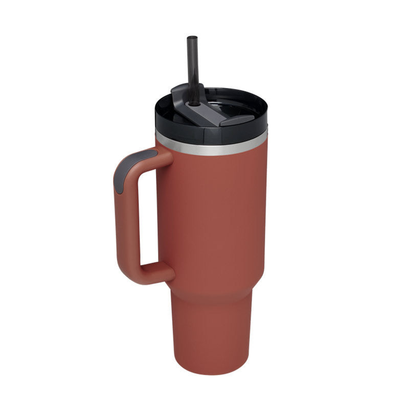 40oz Insulated Tumbler – Spill-Proof Travel Mug with Handle & Straw