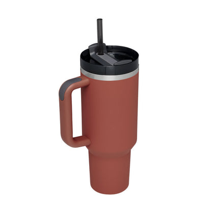 40oz Insulated Tumbler – Spill-Proof Travel Mug with Handle & Straw