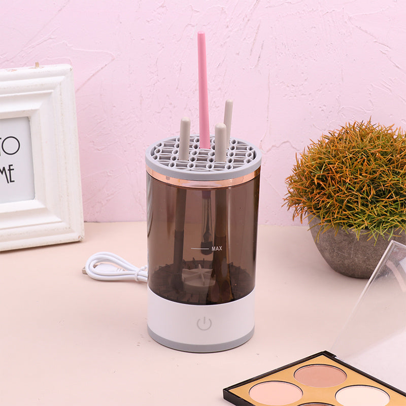 USB-Powered Makeup Brush Cleaner – Portable Electric Spinner for Eye Shadow, Blush & Cosmetic Brushes