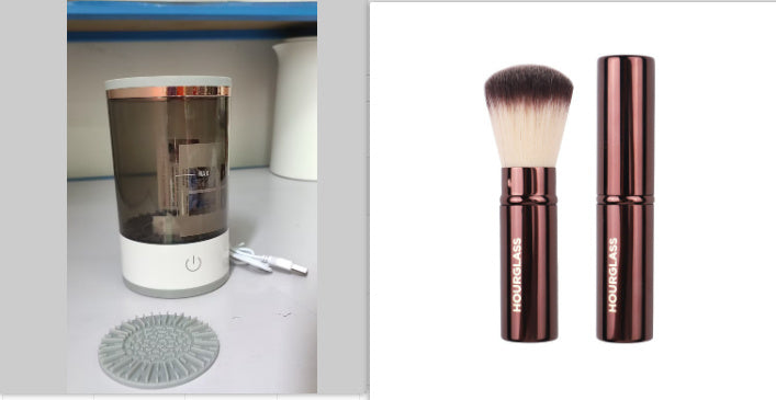 USB-Powered Makeup Brush Cleaner – Portable Electric Spinner for Eye Shadow, Blush & Cosmetic Brushes
