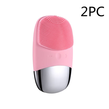 Mini Electric Silicone Facial Cleansing Brush – Skin Massager & Deep Clean Tool