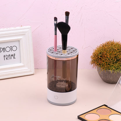 USB-Powered Makeup Brush Cleaner – Portable Electric Spinner for Eye Shadow, Blush & Cosmetic Brushes