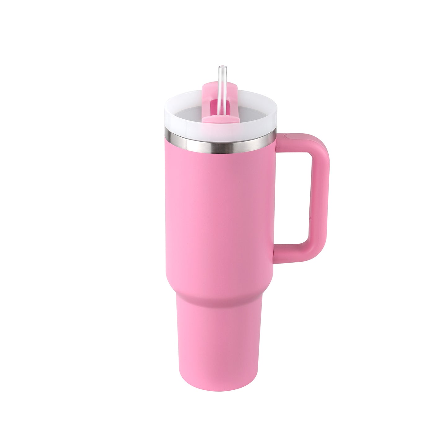 40oz Insulated Tumbler – Spill-Proof Travel Mug with Handle & Straw