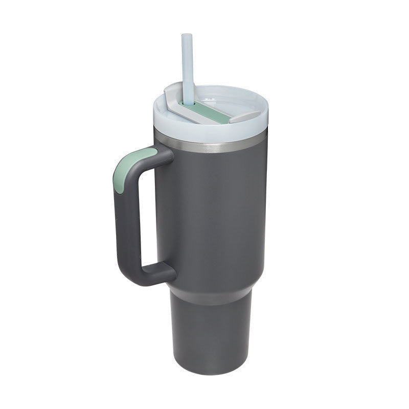 40oz Insulated Tumbler – Spill-Proof Travel Mug with Handle & Straw