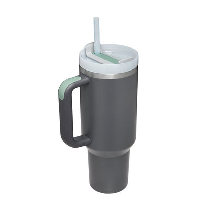 40oz Insulated Tumbler – Spill-Proof Travel Mug with Handle & Straw