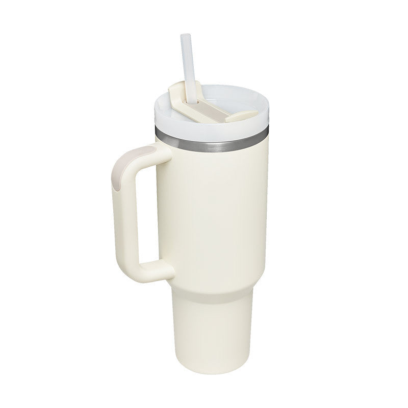 40oz Insulated Tumbler – Spill-Proof Travel Mug with Handle & Straw