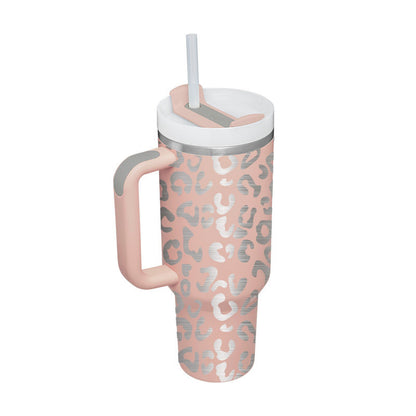 40oz Insulated Tumbler – Spill-Proof Travel Mug with Handle & Straw