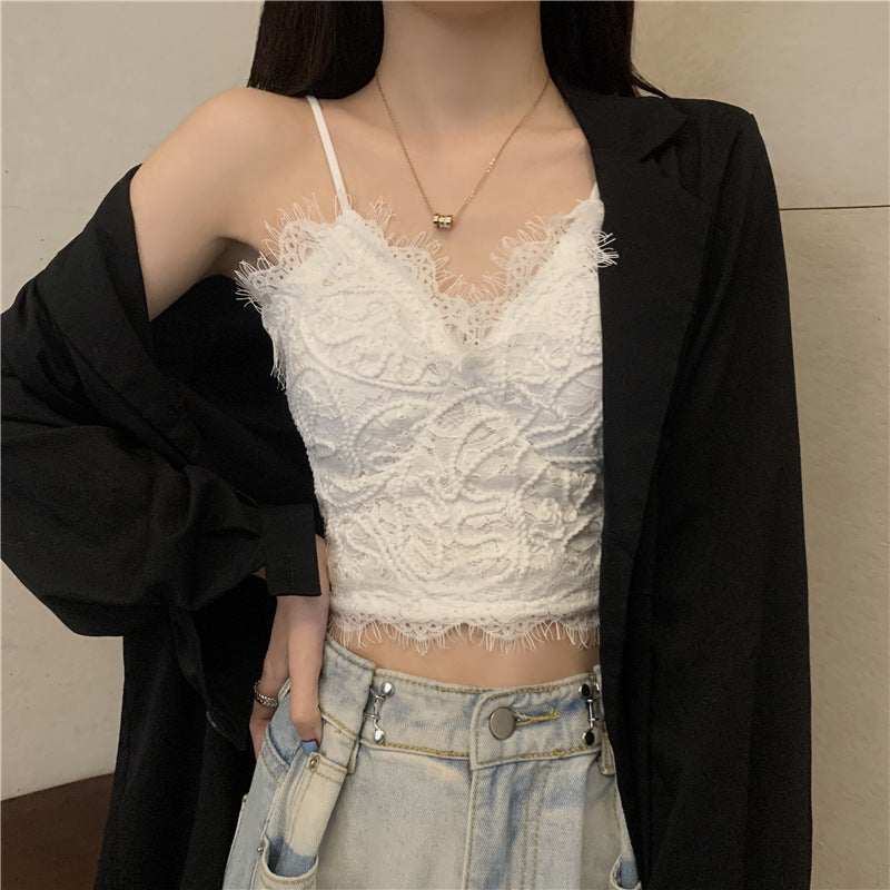 Lace Camisole Top – Slim Fit Sleeveless Wrap for Women