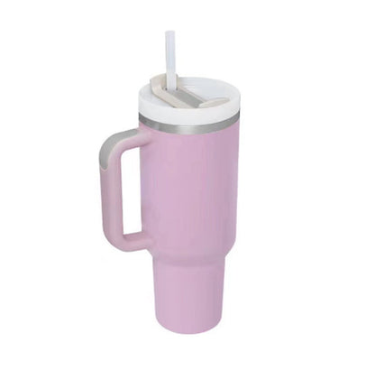 40oz Insulated Tumbler – Spill-Proof Travel Mug with Handle & Straw