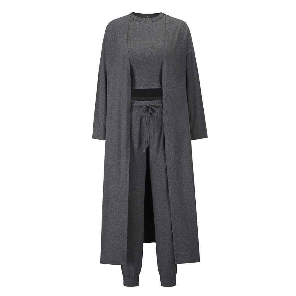 Modern Knit Athleisure Set – Women's Slim Vest & Matching Trousers