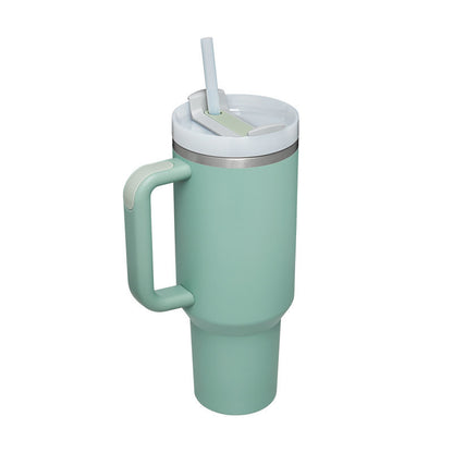 40oz Insulated Tumbler – Spill-Proof Travel Mug with Handle & Straw