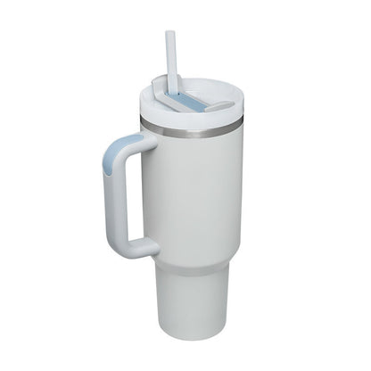 40oz Insulated Tumbler – Spill-Proof Travel Mug with Handle & Straw