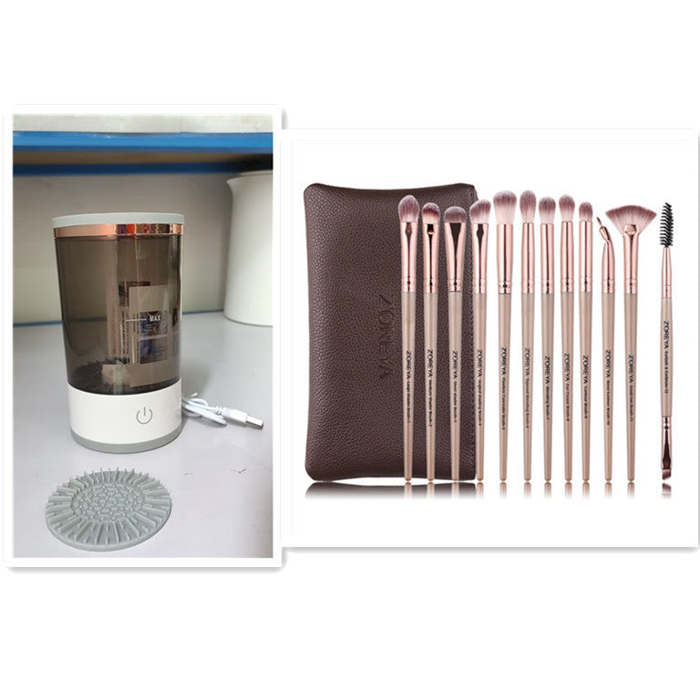 USB-Powered Makeup Brush Cleaner – Portable Electric Spinner for Eye Shadow, Blush & Cosmetic Brushes