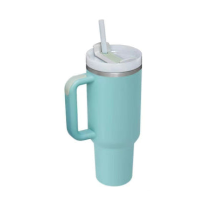 40oz Insulated Tumbler – Spill-Proof Travel Mug with Handle & Straw