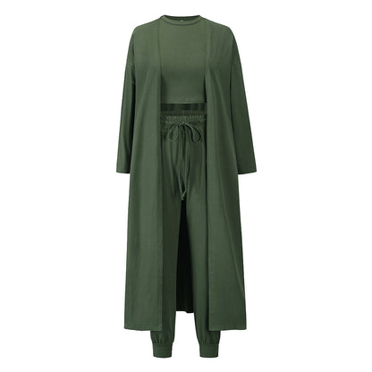 Modern Knit Athleisure Set – Women's Slim Vest & Matching Trousers