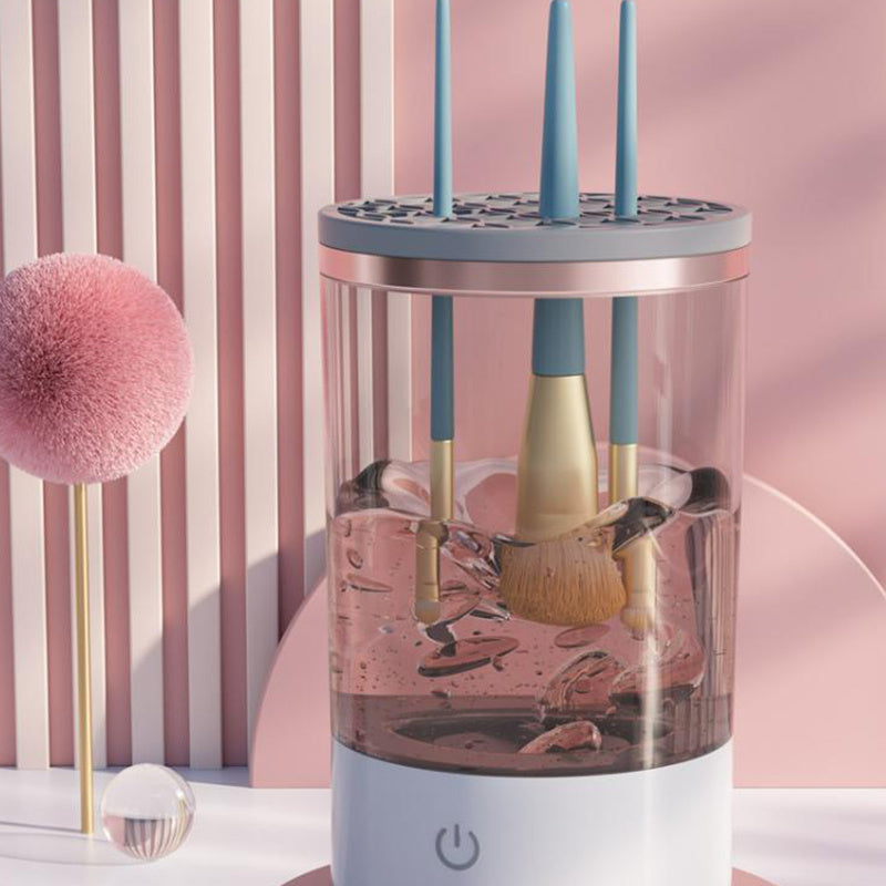 USB-Powered Makeup Brush Cleaner – Portable Electric Spinner for Eye Shadow, Blush & Cosmetic Brushes