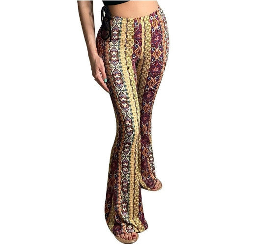 CurveForm Sexy Print Pants – Body-Hugging & Breathable