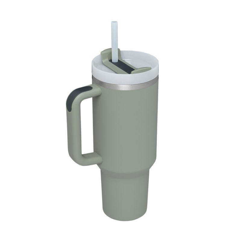 40oz Insulated Tumbler – Spill-Proof Travel Mug with Handle & Straw