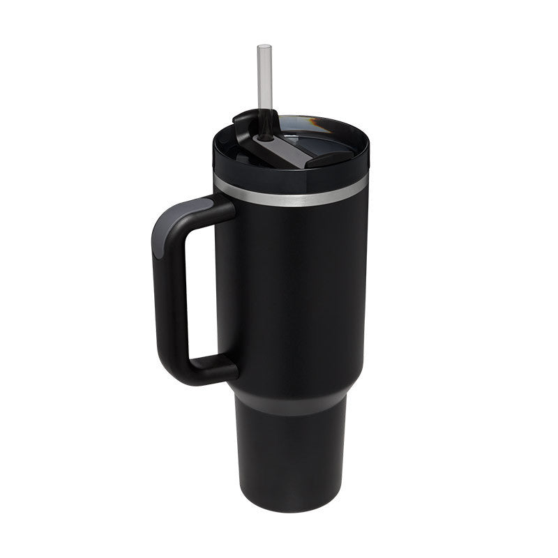 40oz Insulated Tumbler – Spill-Proof Travel Mug with Handle & Straw