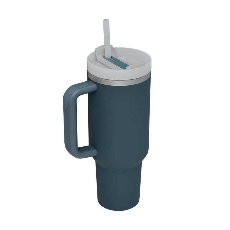 40oz Insulated Tumbler – Spill-Proof Travel Mug with Handle & Straw