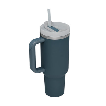 40oz Insulated Tumbler – Spill-Proof Travel Mug with Handle & Straw