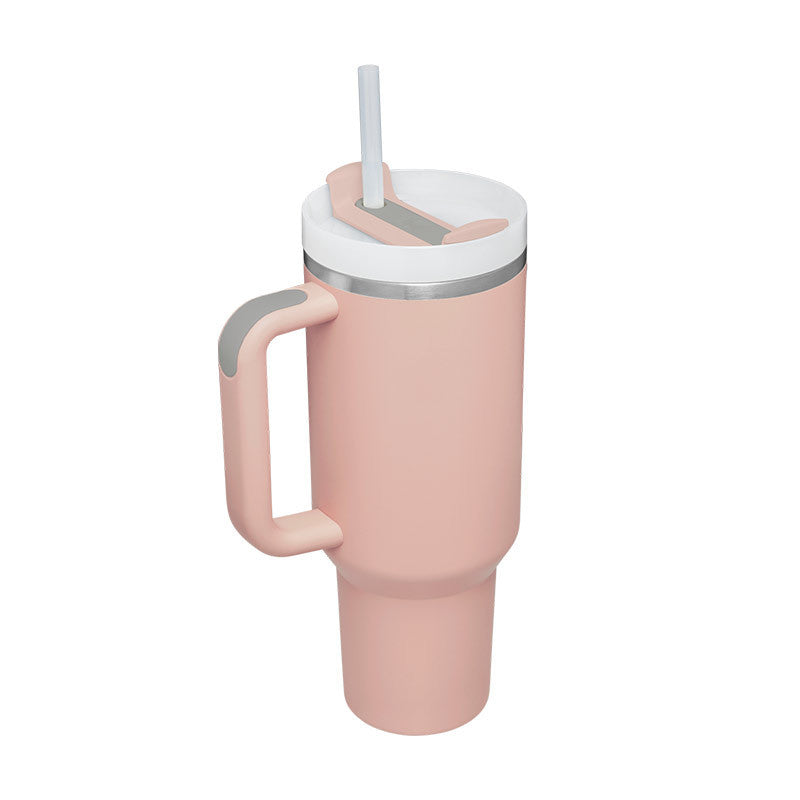40oz Insulated Tumbler – Spill-Proof Travel Mug with Handle & Straw