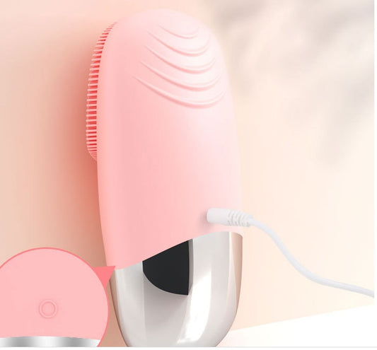 Mini Electric Silicone Facial Cleansing Brush – Skin Massager & Deep Clean Tool