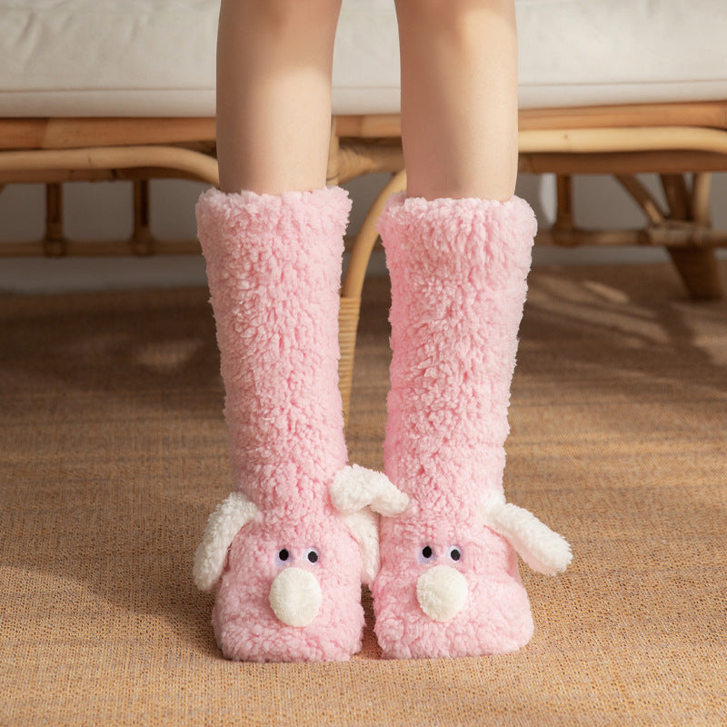 SnugglePaws™ Plush Floor Socks – Cozy Dog Design